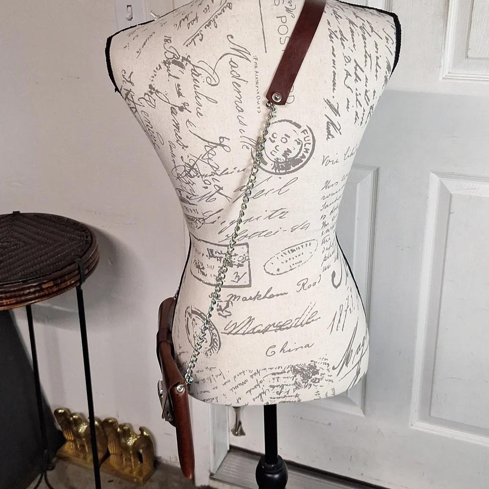Handtasche Vintage Leather Crossbody Bag - Picture 5 of 11